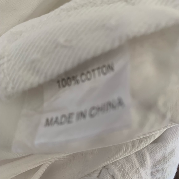 LF Ripped White Jean Overalls - Picture 6 of 7